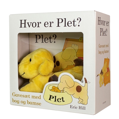 Hvor er Plet? Gavesæt med bog og bamse