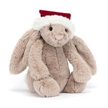 Jellycat - Bashful Kanin med nissehue - 31 cm