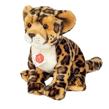 Teddy Hermann - Siddende Leopard - 27 cm