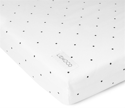 Liewood - Økologisk Junior lagen 75 x 160 - Classic Dot Crisp White